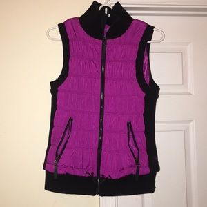 UNUSED CALVIN KLEIN purple and black vest